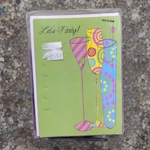 On a Whim by Inviting Company for Target Let's Party 12 Invitations & Envelopes - Picture 1 of 5